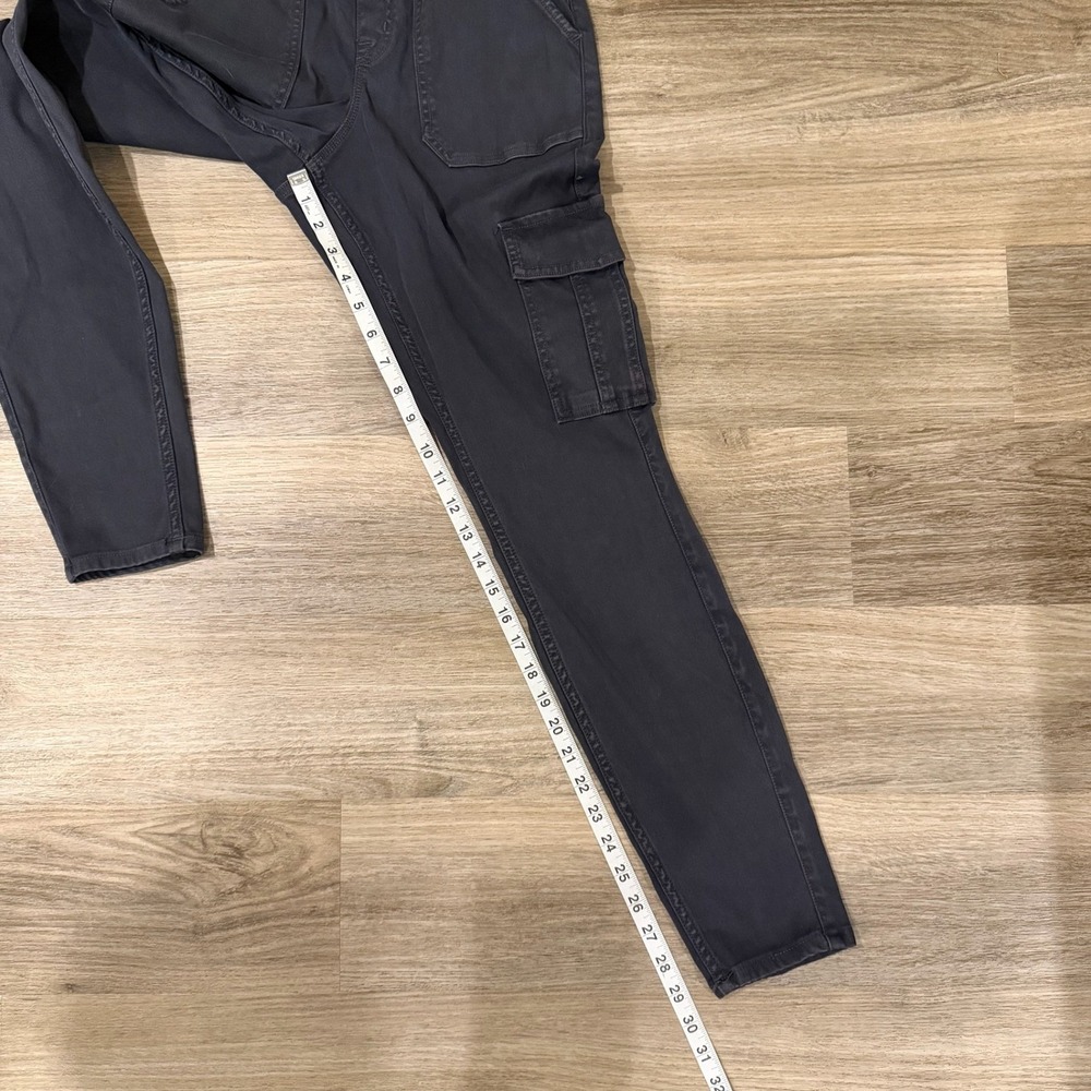 Spanx‎ 20311R Washed Black Stretch Twill Cargo Ankle Pant Large Women's Pull On - Picture 4 of 9